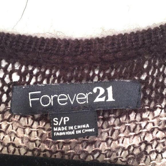 Forever 21 knit Top S - SMALL Oversized soft stripes EUC - Picture 3 of 6